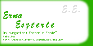 erno eszterle business card